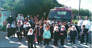 دیدار با دانش آموزان مدرسه ال یاسین در روز آتش نشان