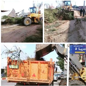 پاکسازی معابر عمومی بلوار شهید کشوری