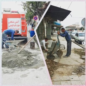 بازسازی پیاده رو های سطح شهر خیابان امام خمینی(ره)