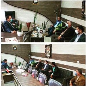 دیدار مهندس میرزایی فرماندار سابق سیمرغ و کارشناسان ارشد اداره کل دفتر فنی استانداری با جناب آقای مهندس پاریاو