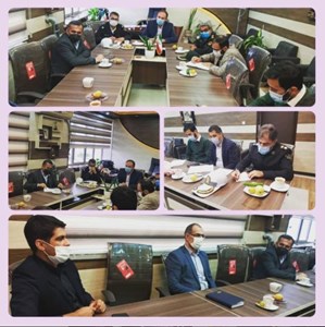 جلسه پایش تصویری شهرستان با حضور دستگاههای مرتبط و بهره برداری و همچنین نمایندگان نیروی انتظامی و راهور استان