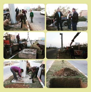 نصب دومین پایه دوربینهای مداربسته کنترل سرعت و امنیتی در ورودی میدان شهید صمصام کیاکلا