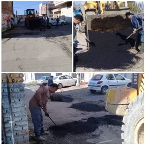 لکه گیری آسفالت سطح شهر خیابان شهید کشوری و شهید عباسپور