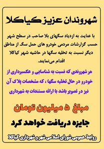 جایزه برای شناسایی و عکسبرداری خودرو در حال تخلیه سگ ها