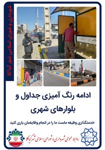 ادامه رنگ آمیزی جداول و بلوارهای شهری